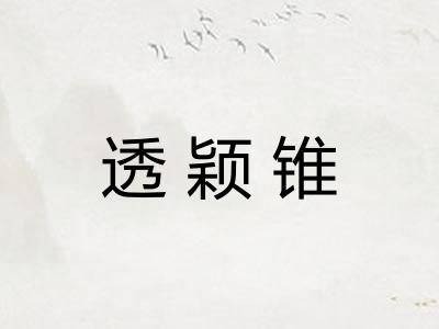 透颖锥