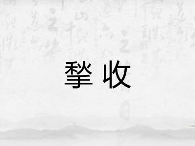 揫收