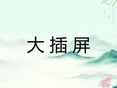 大插屏