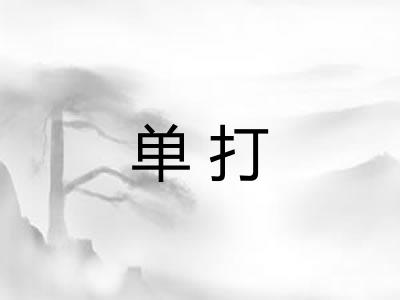 单打