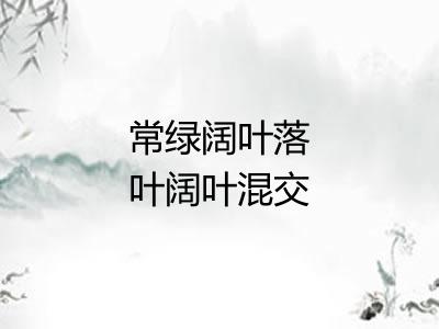常绿阔叶落叶阔叶混交林