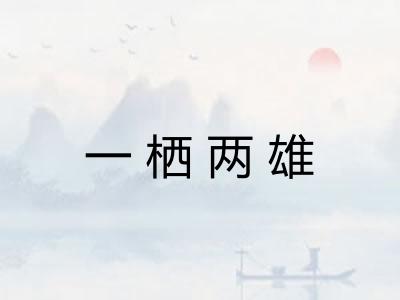 一栖两雄