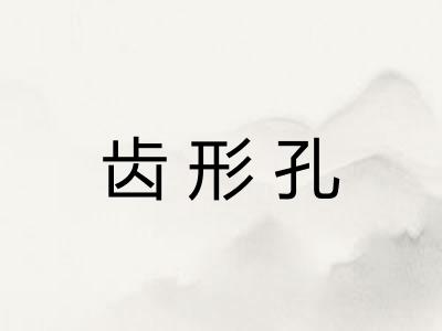 齿形孔