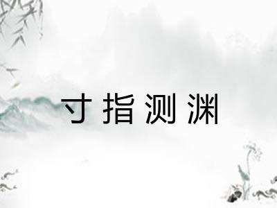 寸指测渊