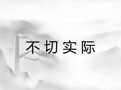 不切实际