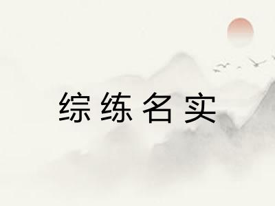 综练名实