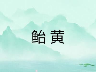 鲐黄