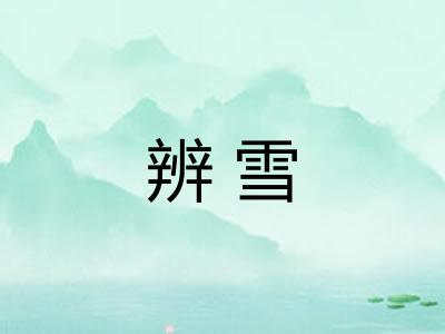 辨雪