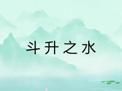 斗升之水