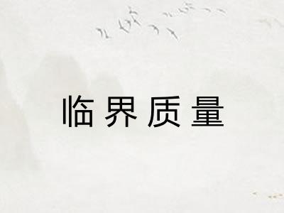 临界质量