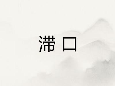 滞口