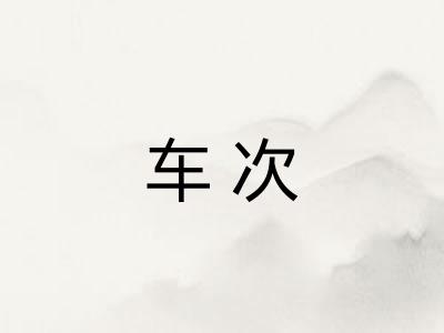 车次