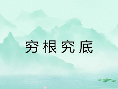 穷根究底
