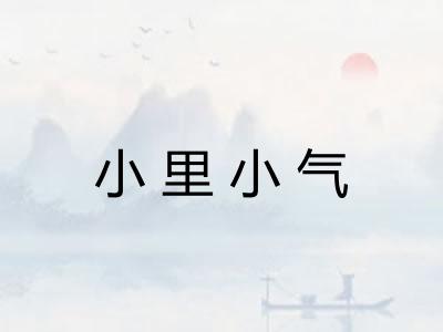 小里小气