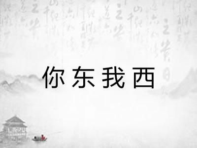 你东我西