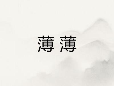 薄薄