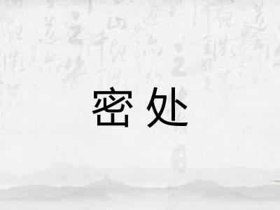 密处