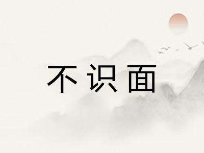 不识面