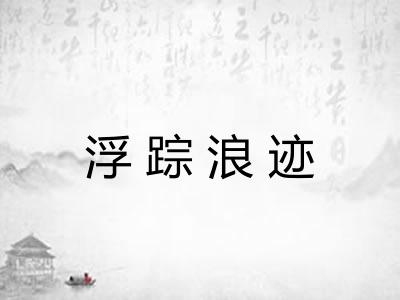 浮踪浪迹