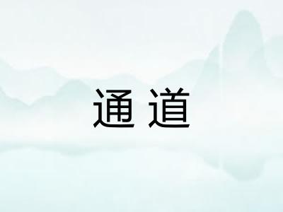 通道