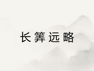 长筭远略