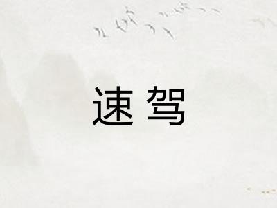 速驾
