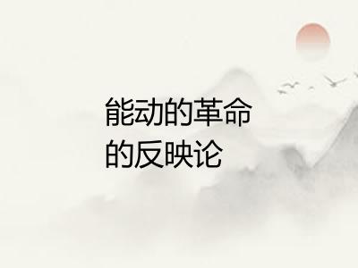 能动的革命的反映论