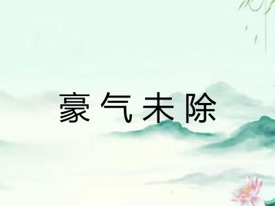 豪气未除