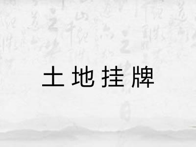 土地挂牌