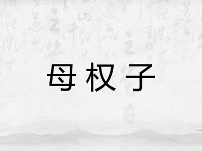 母权子