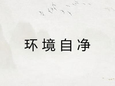 环境自净