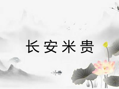 长安米贵