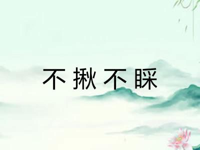 不揪不睬