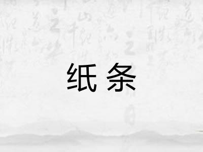 纸条