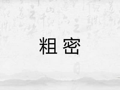 粗密