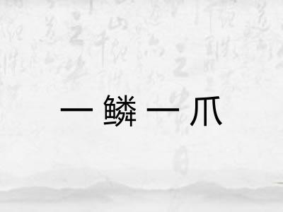 一鳞一爪