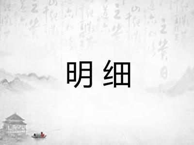 明细
