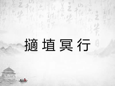 擿埴冥行