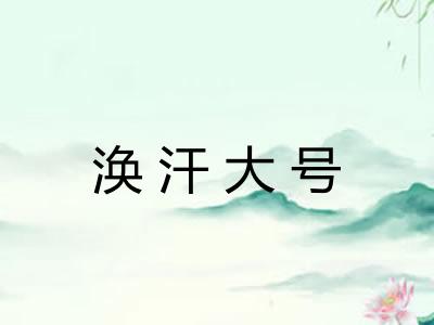 涣汗大号