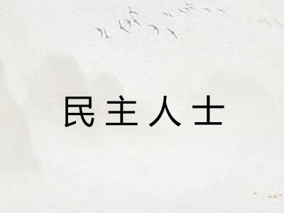 民主人士