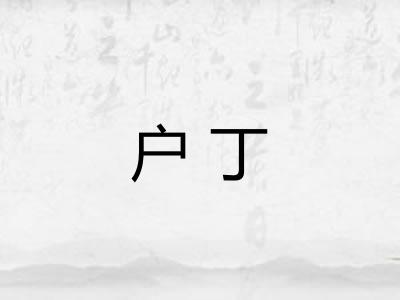 户丁