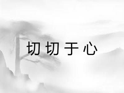 切切于心