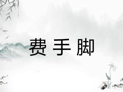费手脚