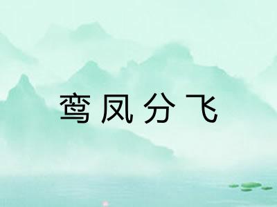 鸾凤分飞