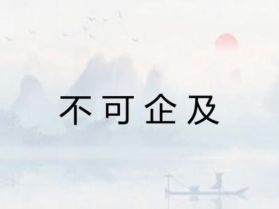 不可企及