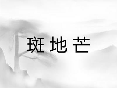 斑地芒