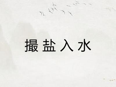 撮盐入水