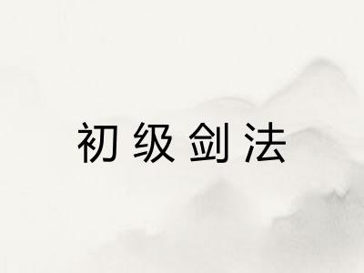 初级剑法