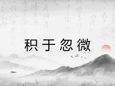 积于忽微