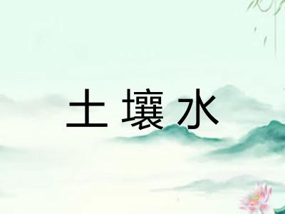 土壤水
